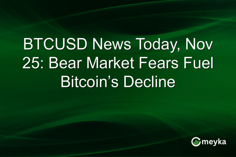 BTCUSD News Today, Nov 25: Bear Market Fears Fuel Bitcoin’s Decline