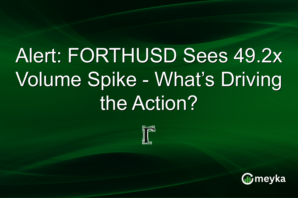 Alert: FORTHUSD Sees 49.2x Volume Spike - What’s Driving the Action?