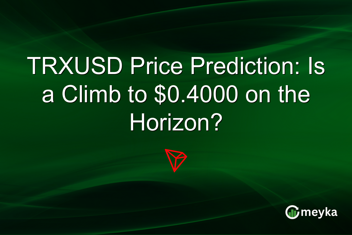 TRXUSD Price Prediction: Is a Climb to $0.4000 on the Horizon?