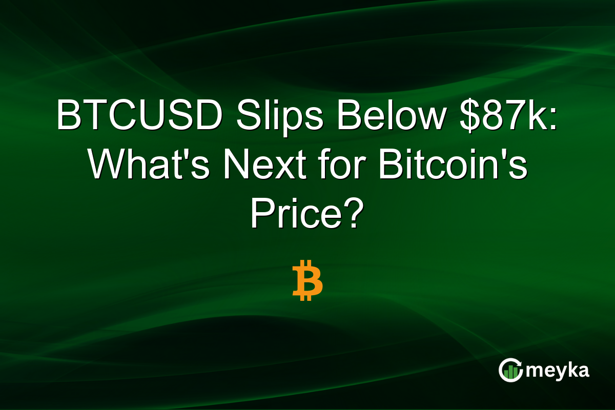 BTCUSD Slips Below $87k: What's Next for Bitcoin's Price?