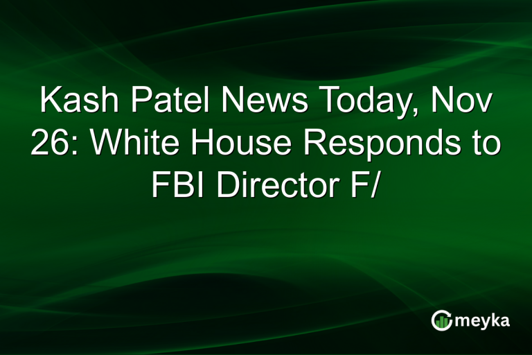 Kash Patel News Today, Nov 26: White House Responds to FBI Director F/