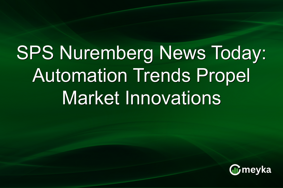 SPS Nuremberg News Today: Automation Trends Propel Market Innovations