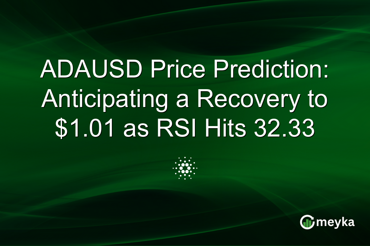 ADAUSD Price Prediction: Anticipating a Recovery to $1.01 as RSI Hits 32.33
