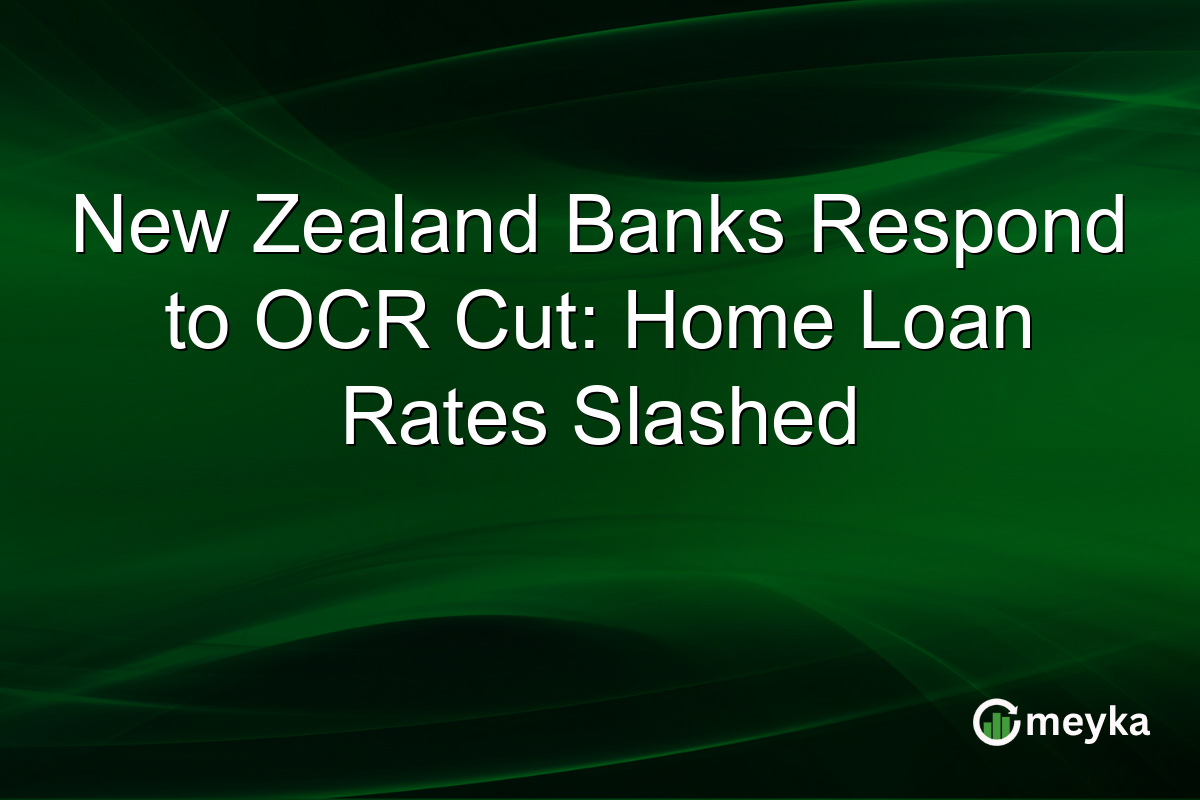 New Zealand Banks Respond to OCR Cut: Home Loan Rates Slashed
