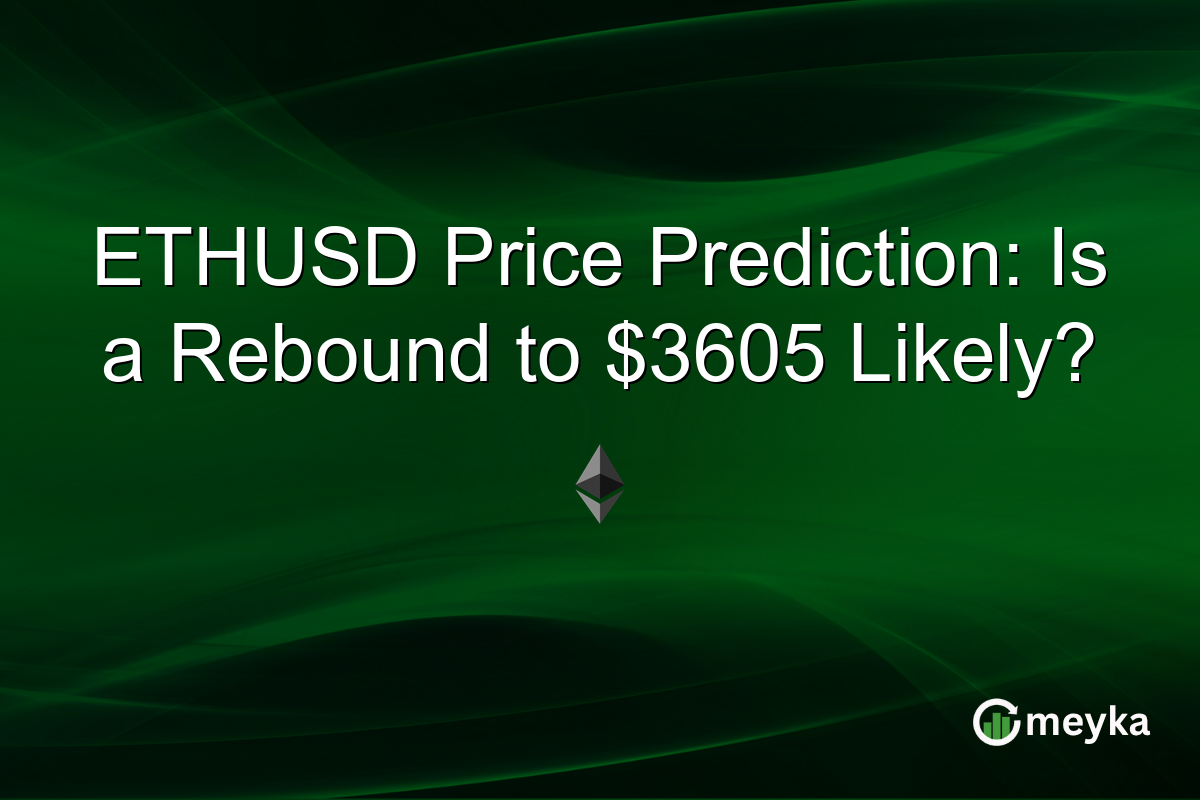 ETHUSD Price Prediction: Is a Rebound to $3605 Likely?