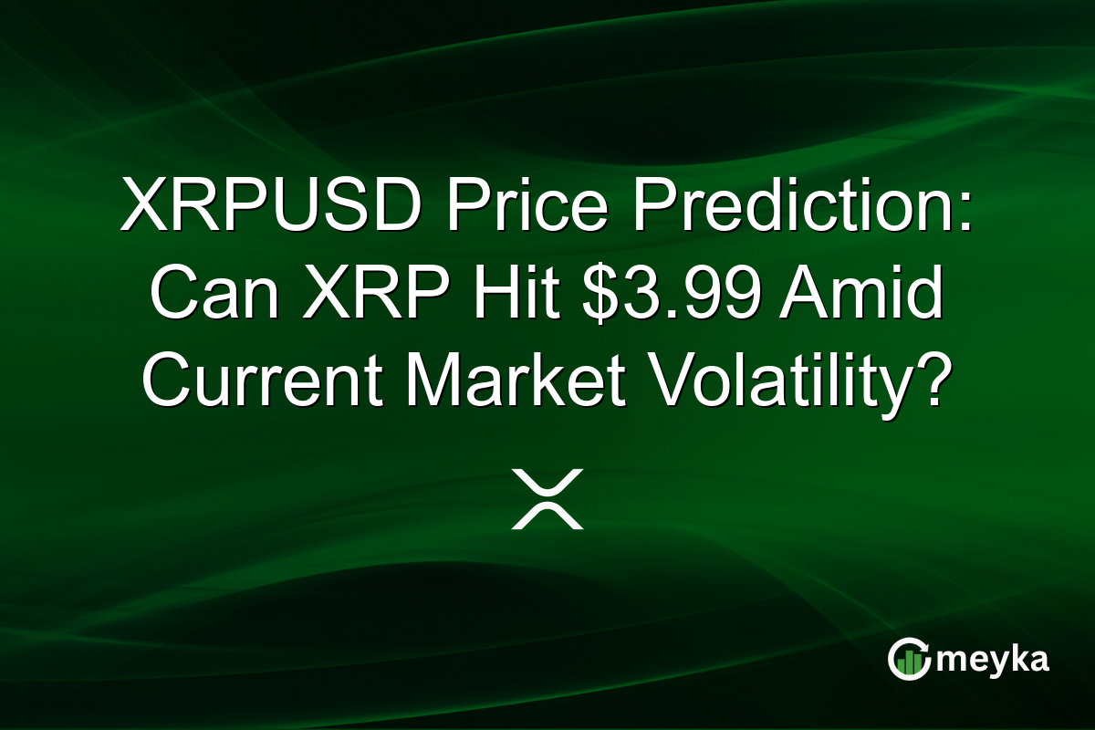 XRPUSD Price Prediction: Can XRP Hit $3.99 Amid Current Market Volatility?