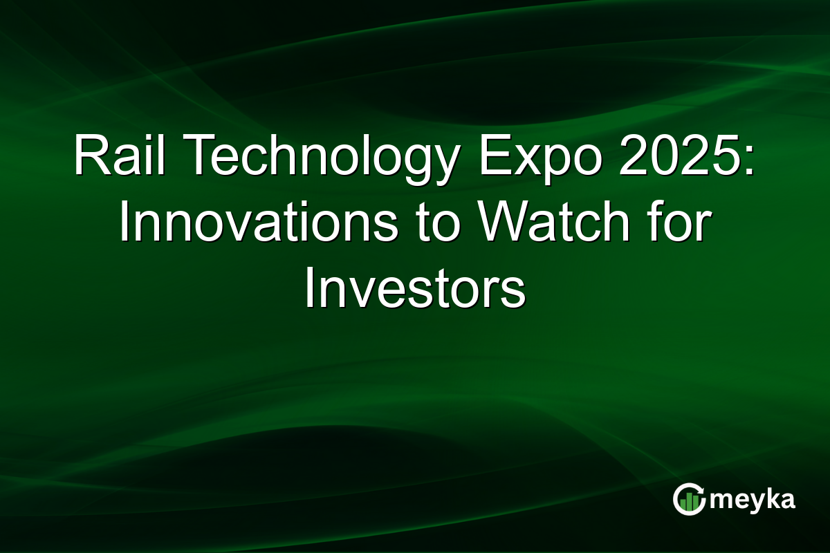 Rail Technology Expo 2025: Innovations to Watch for Investors