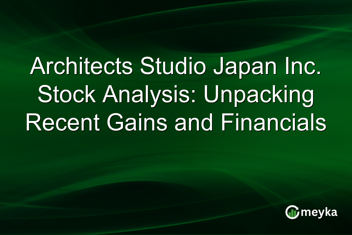 Architects Studio Japan Inc. Stock Analysis: Unpacking Recent Gains and Financials