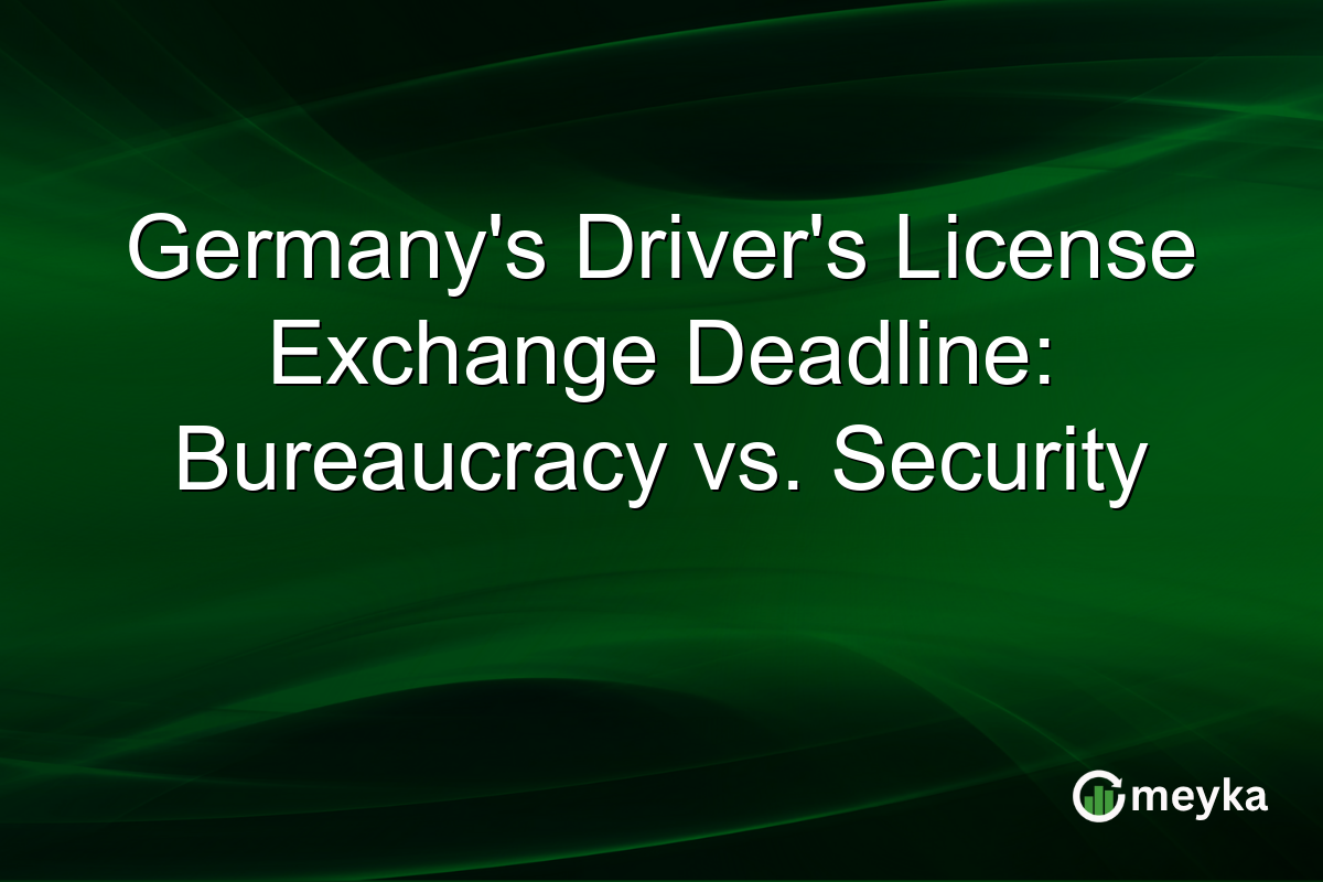 Germany's Driver's License Exchange Deadline: Bureaucracy vs. Security