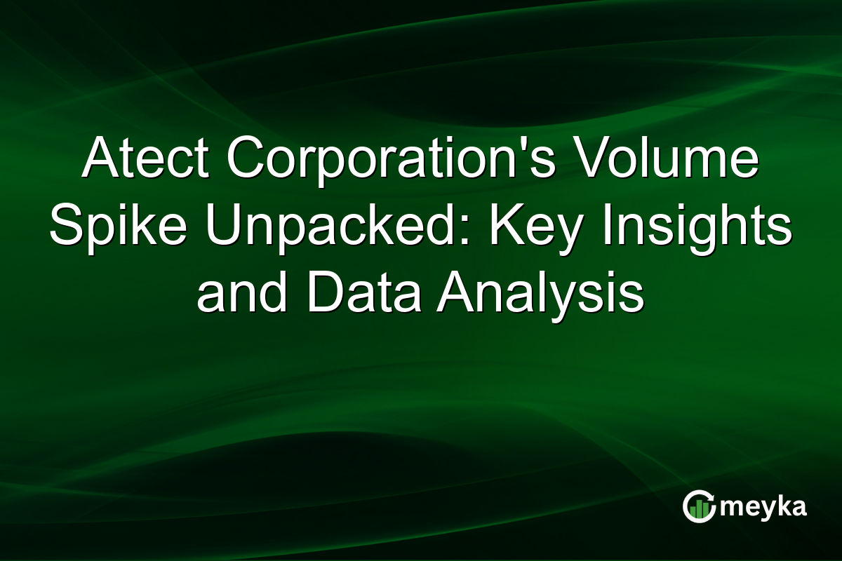 Atect Corporation's Volume Spike Unpacked: Key Insights and Data Analysis
