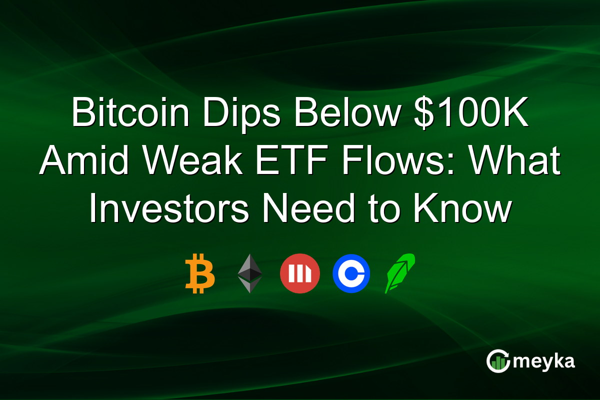 Bitcoin Dips Below $100K Amid Weak ETF Flows: What Investors Need to Know