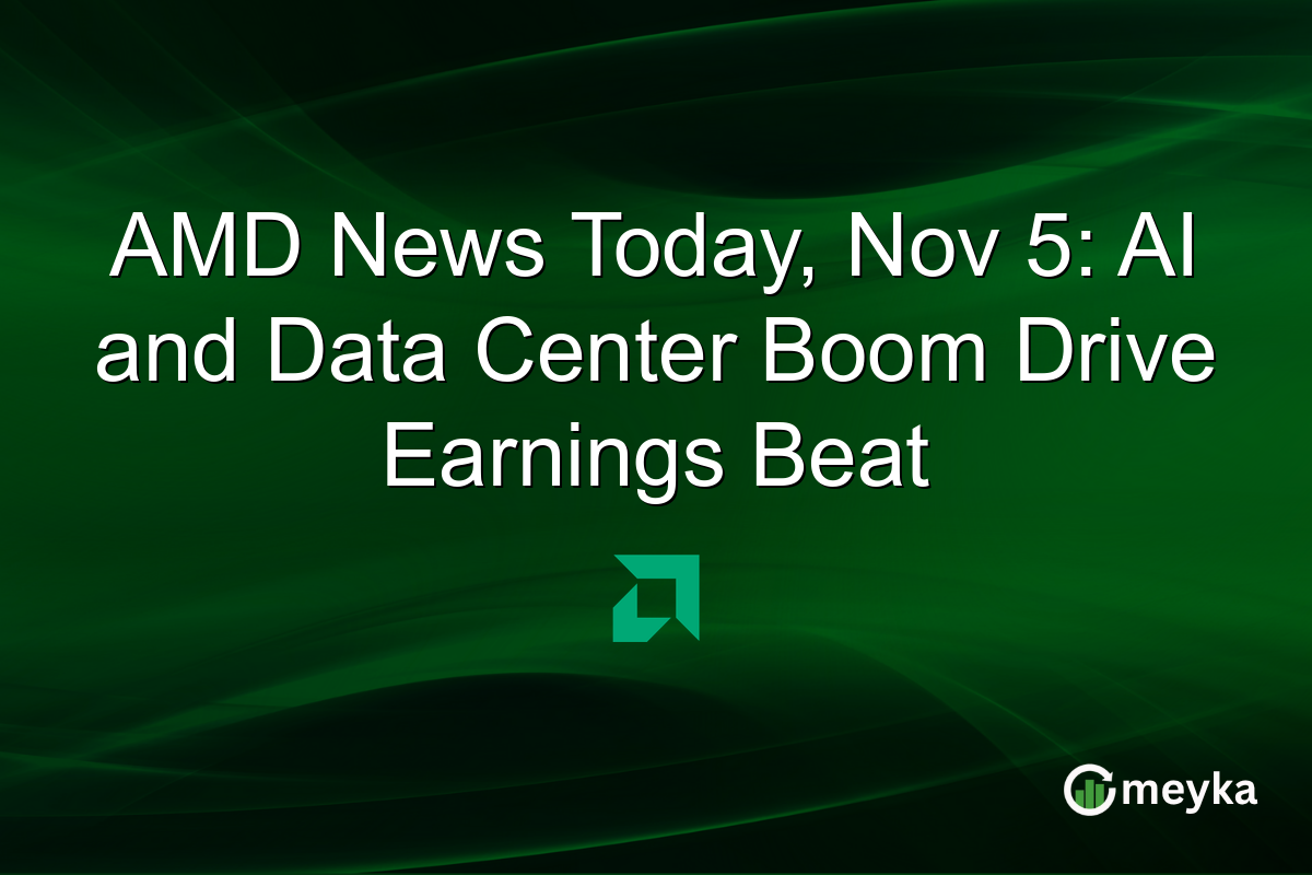 AMD News Today, Nov 5: AI and Data Center Boom Drive Earnings Beat