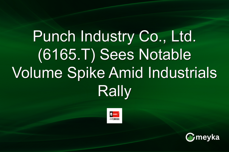 Punch Industry Co., Ltd. (6165.T) Sees Notable Volume Spike Amid Industrials Rally