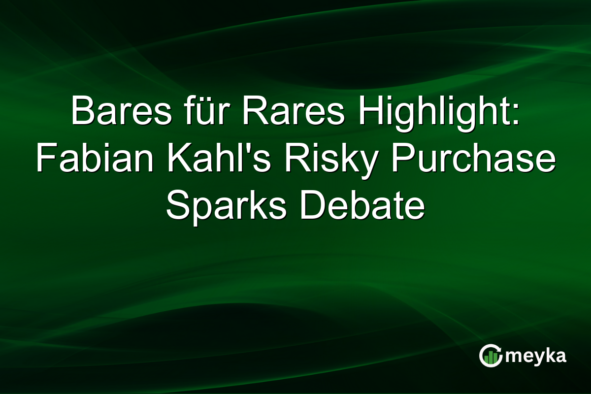 Bares für Rares Highlight: Fabian Kahl's Risky Purchase Sparks Debate