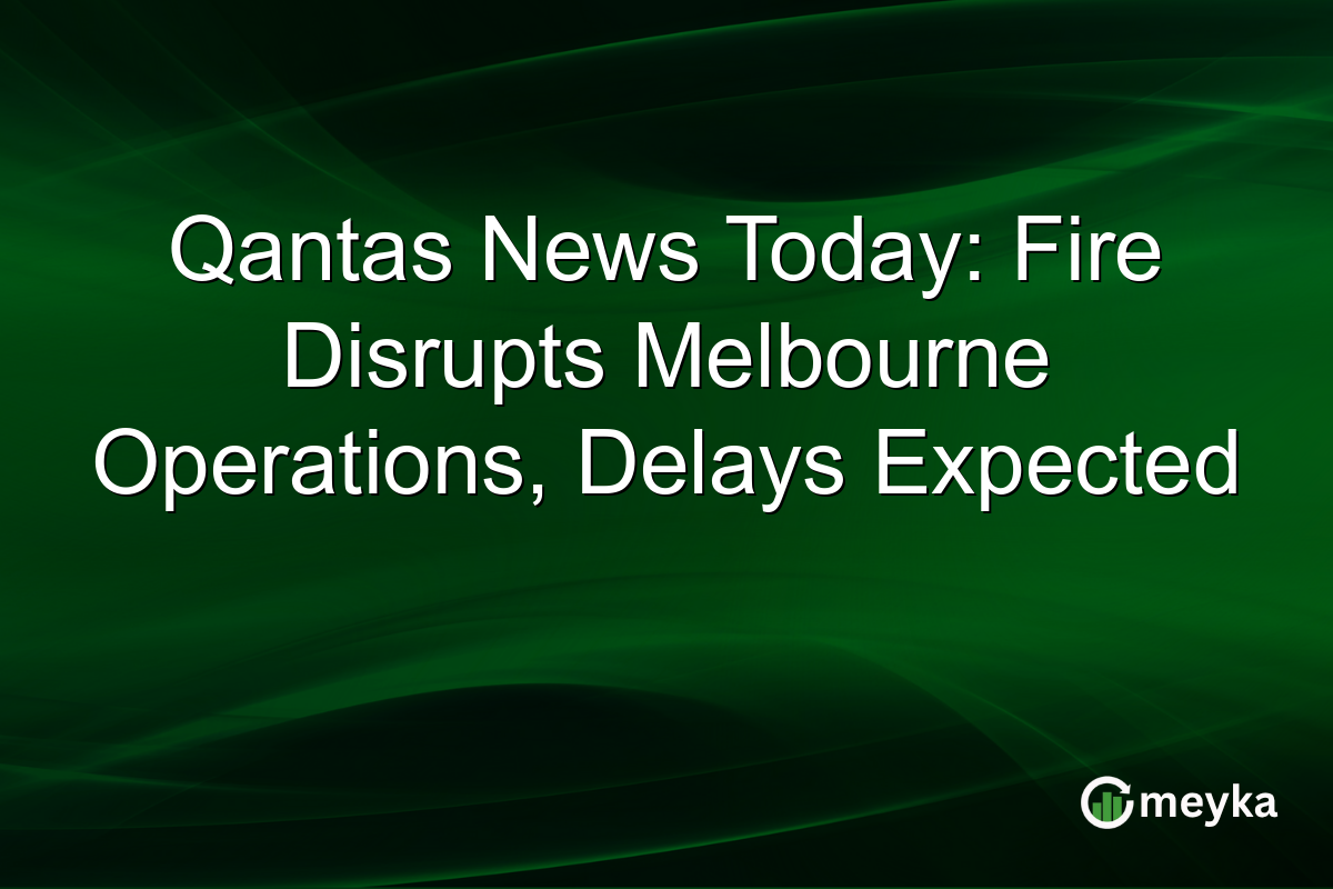 Qantas News Today: Fire Disrupts Melbourne Operations, Delays Expected