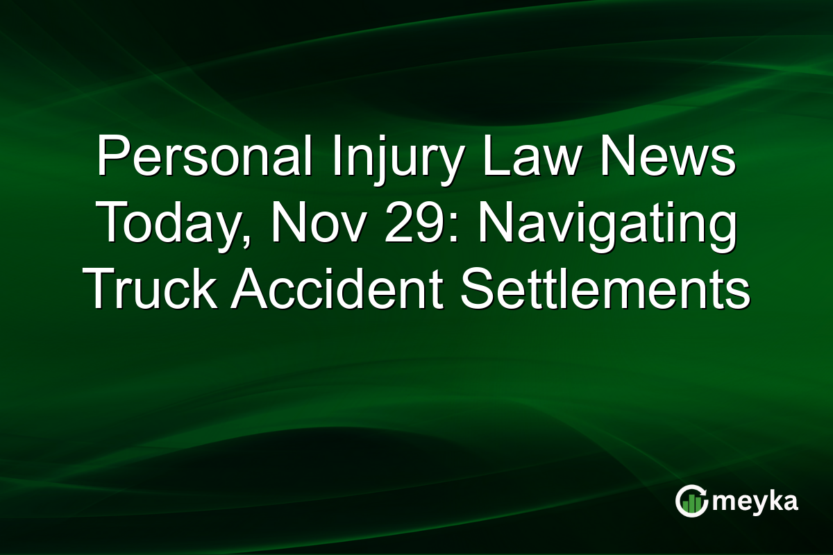 Personal Injury Law News Today, Nov 29: Navigating Truck Accident Settlements