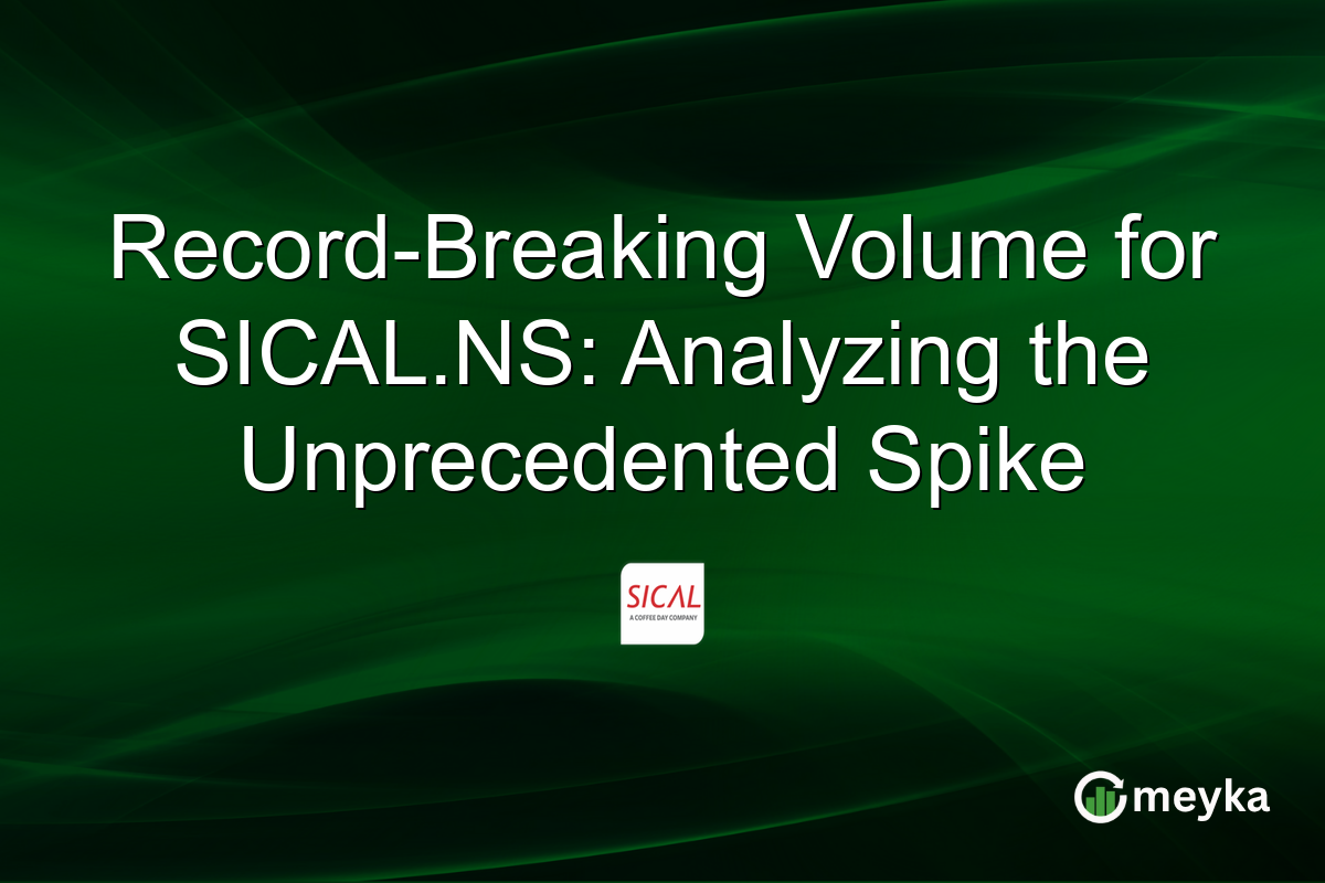 Record-Breaking Volume for SICAL.NS: Analyzing the Unprecedented Spike