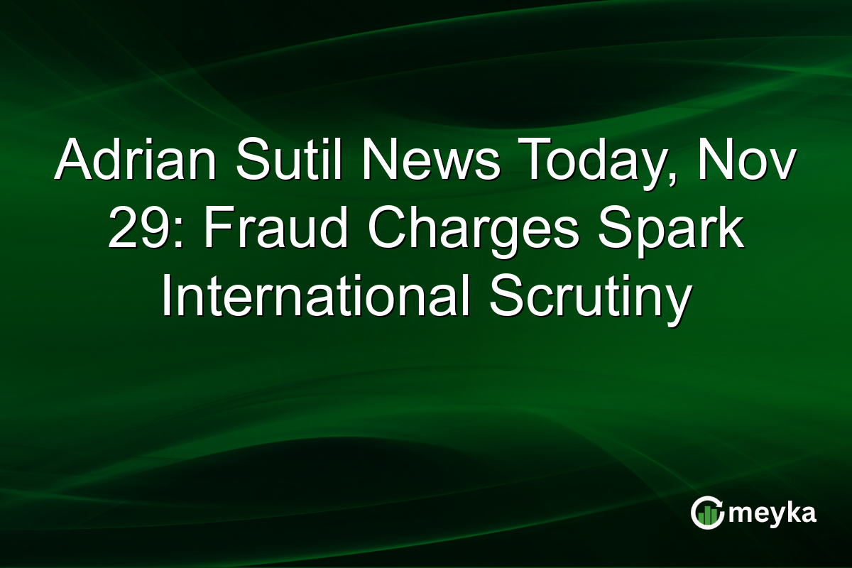 Adrian Sutil News Today, Nov 29: Fraud Charges Spark International Scrutiny