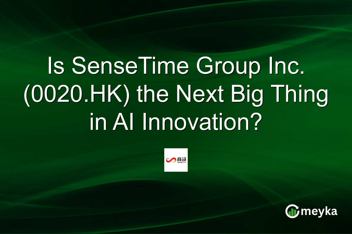 Is SenseTime Group Inc. (0020.HK) the Next Big Thing in AI Innovation?