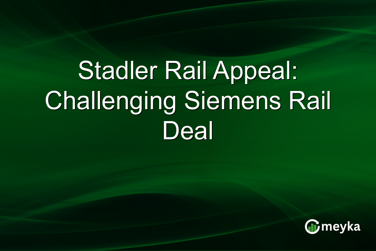 Stadler Rail Appeal: Challenging Siemens Rail Deal