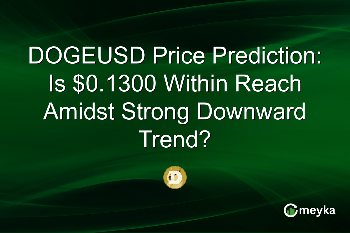 DOGEUSD Price Prediction: Is $0.1300 Within Reach Amidst Strong Downward Trend?