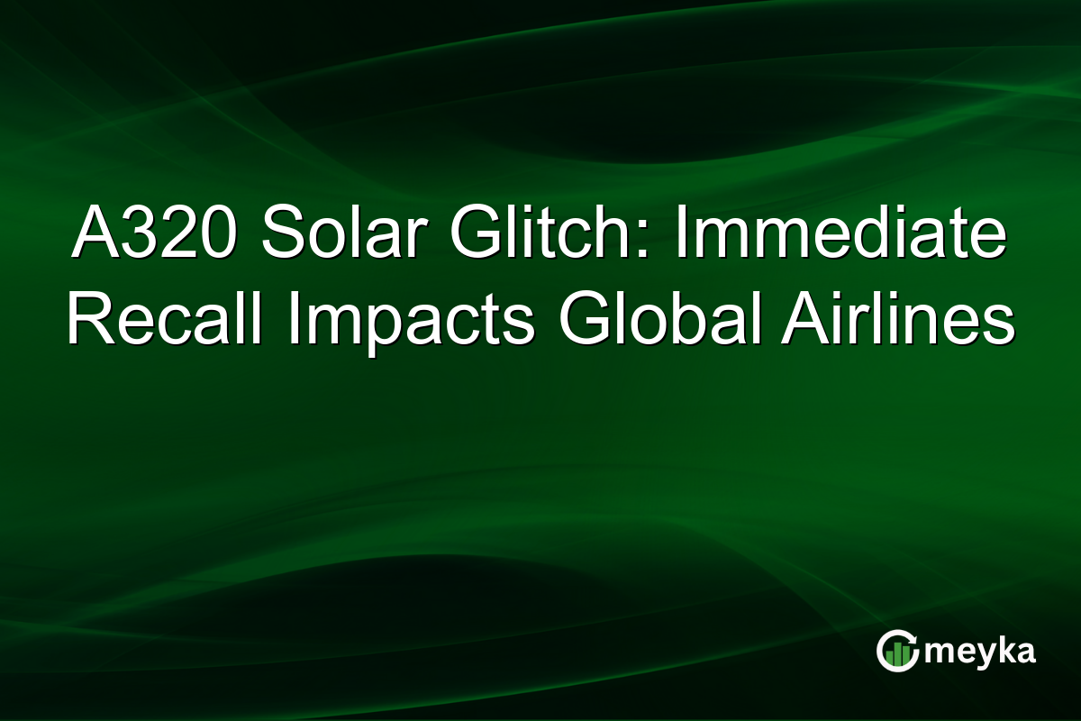 A320 Solar Glitch: Immediate Recall Impacts Global Airlines