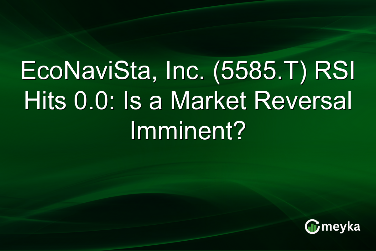 EcoNaviSta, Inc. (5585.T) RSI Hits 0.0: Is a Market Reversal Imminent?