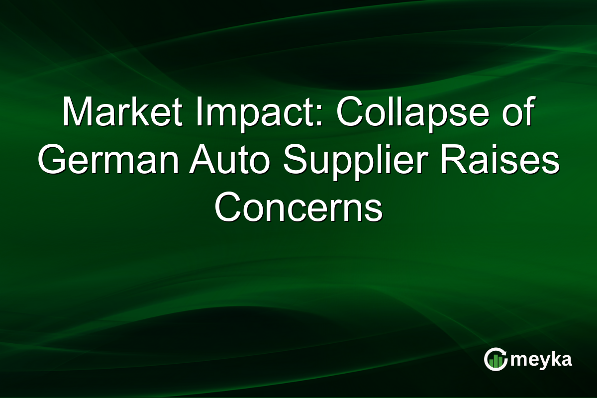 Market Impact: Collapse of German Auto Supplier Raises Concerns