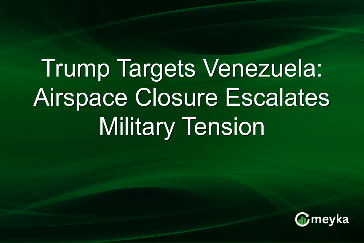 Trump Targets Venezuela: Airspace Closure Escalates Military Tension