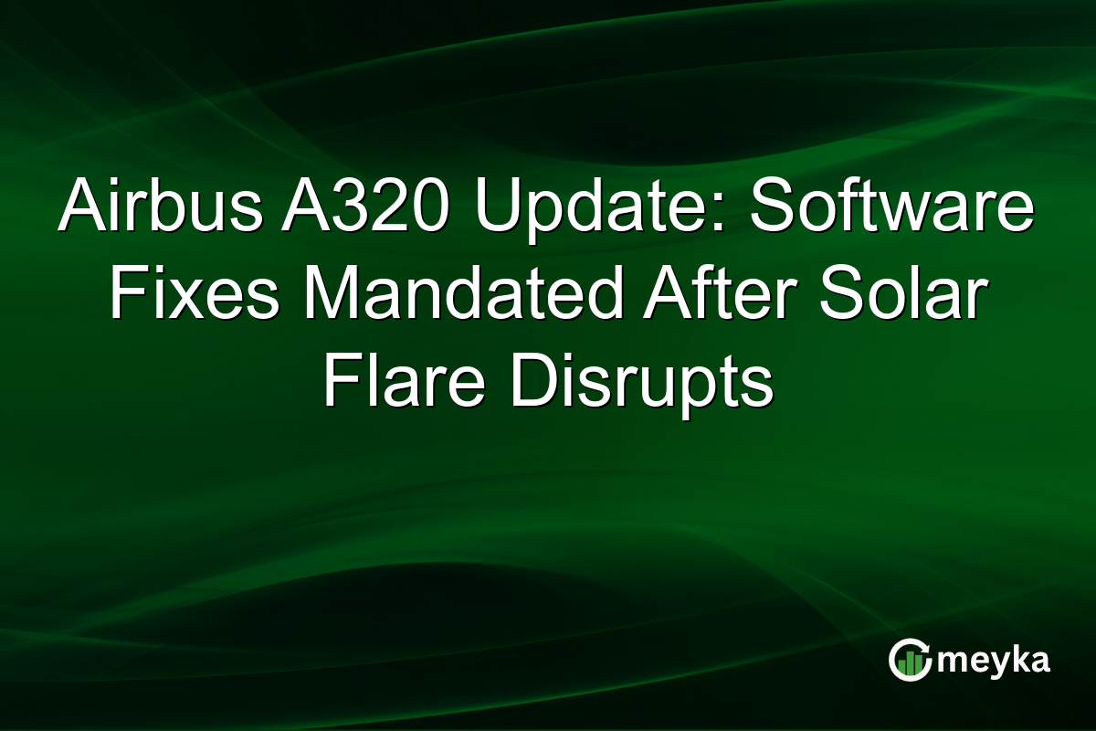 Airbus A320 Update: Software Fixes Mandated After Solar Flare Disrupts