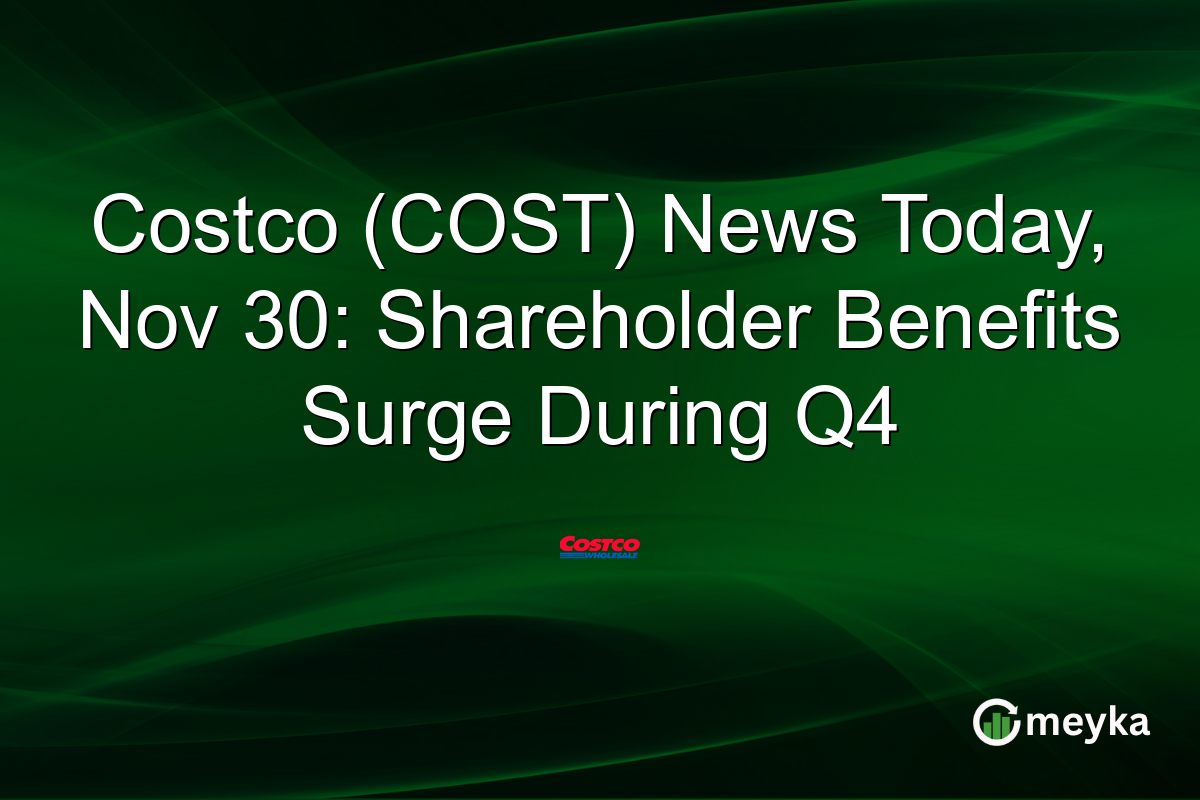 Costco (COST) News Today, Nov 30: Shareholder Benefits Surge During Q4