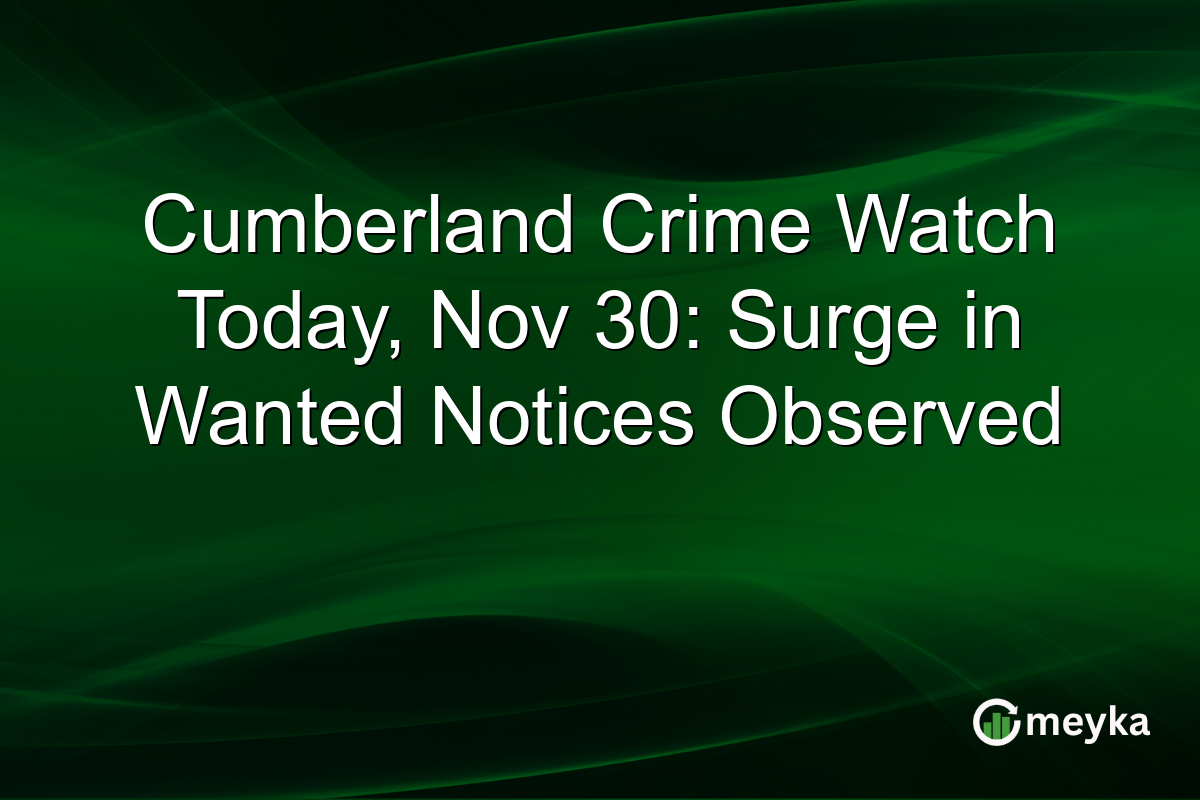 Cumberland Crime Watch Today, Nov 30: Surge in Wanted Notices Observed