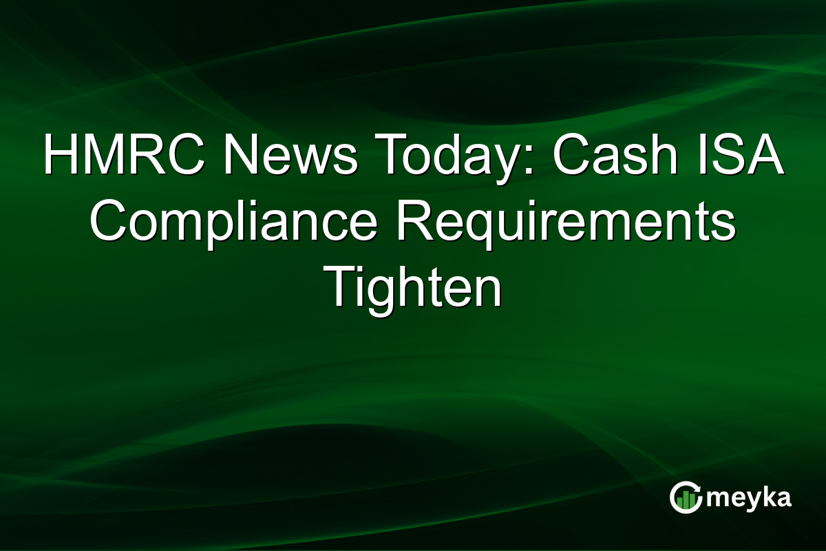 HMRC News Today: Cash ISA Compliance Requirements Tighten
