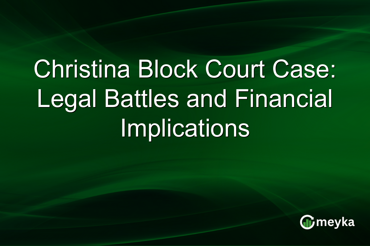Christina Block Court Case: Legal Battles and Financial Implications