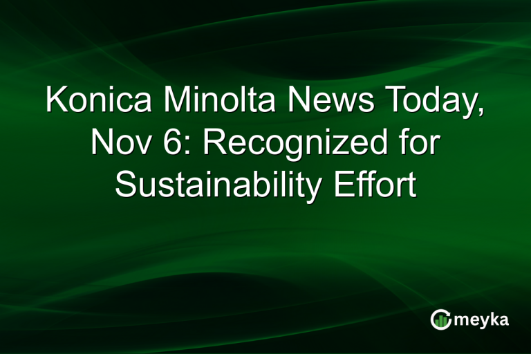 Konica Minolta News Today, Nov 6: Recognized for Sustainability Effort