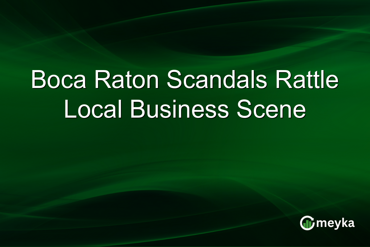 Boca Raton Scandals Rattle Local Business Scene