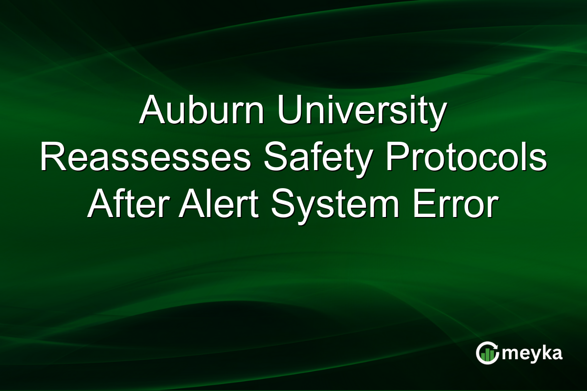 Auburn University Reassesses Safety Protocols After Alert System Error