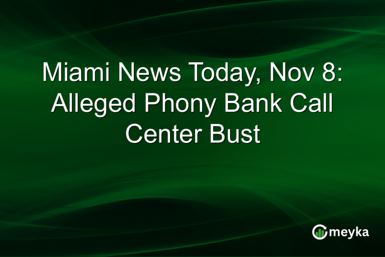 Miami News Today, Nov 8: Alleged Phony Bank Call Center Bust