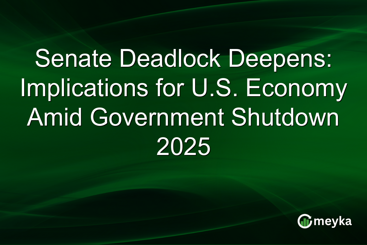 Senate Deadlock Deepens: Implications for U.S. Economy Amid Government Shutdown 2025