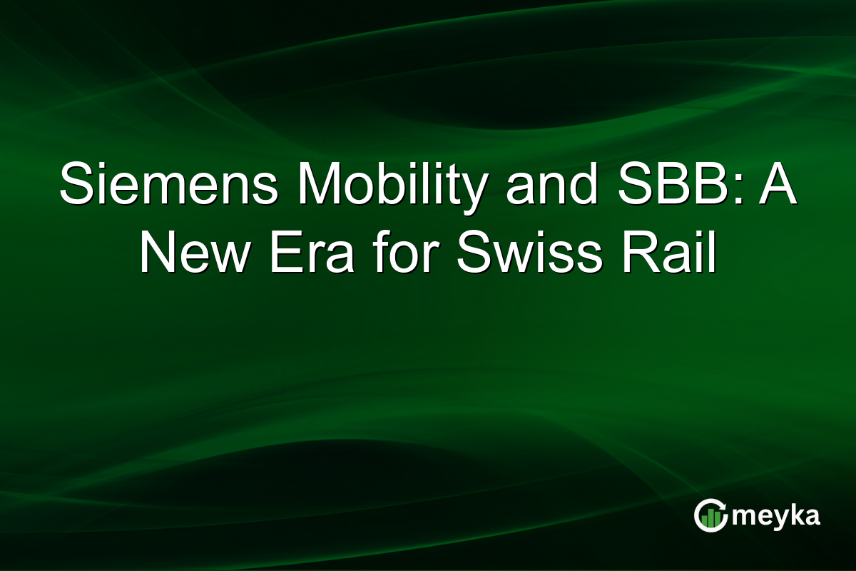 Siemens Mobility and SBB: A New Era for Swiss Rail