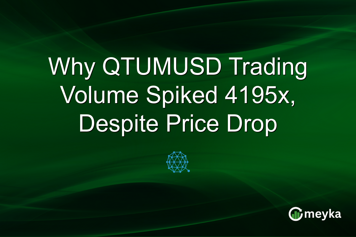 Why QTUMUSD Trading Volume Spiked 4195x, Despite Price Drop