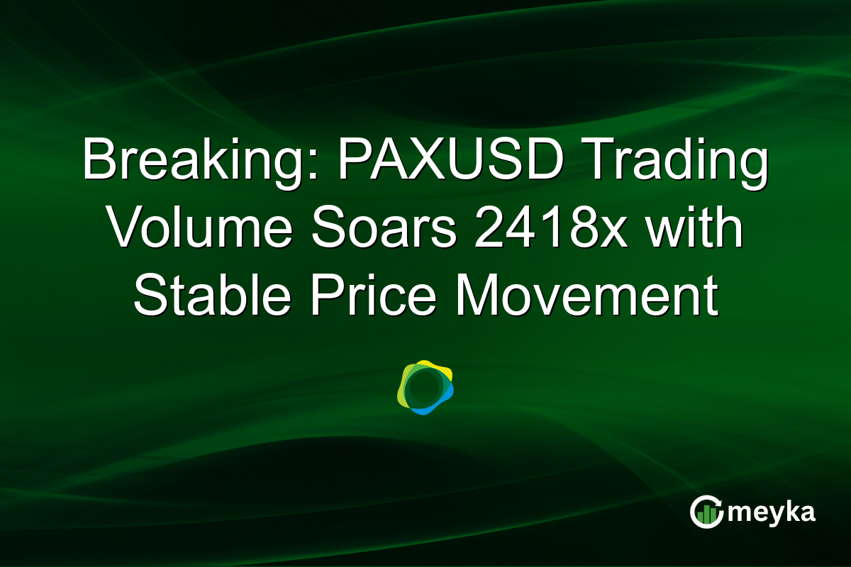 Breaking: PAXUSD Trading Volume Soars 2418x with Stable Price Movement