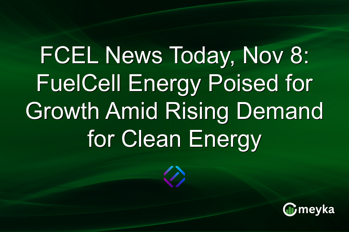 FCEL News Today, Nov 8: FuelCell Energy Poised for Growth Amid Rising Demand for Clean Energy