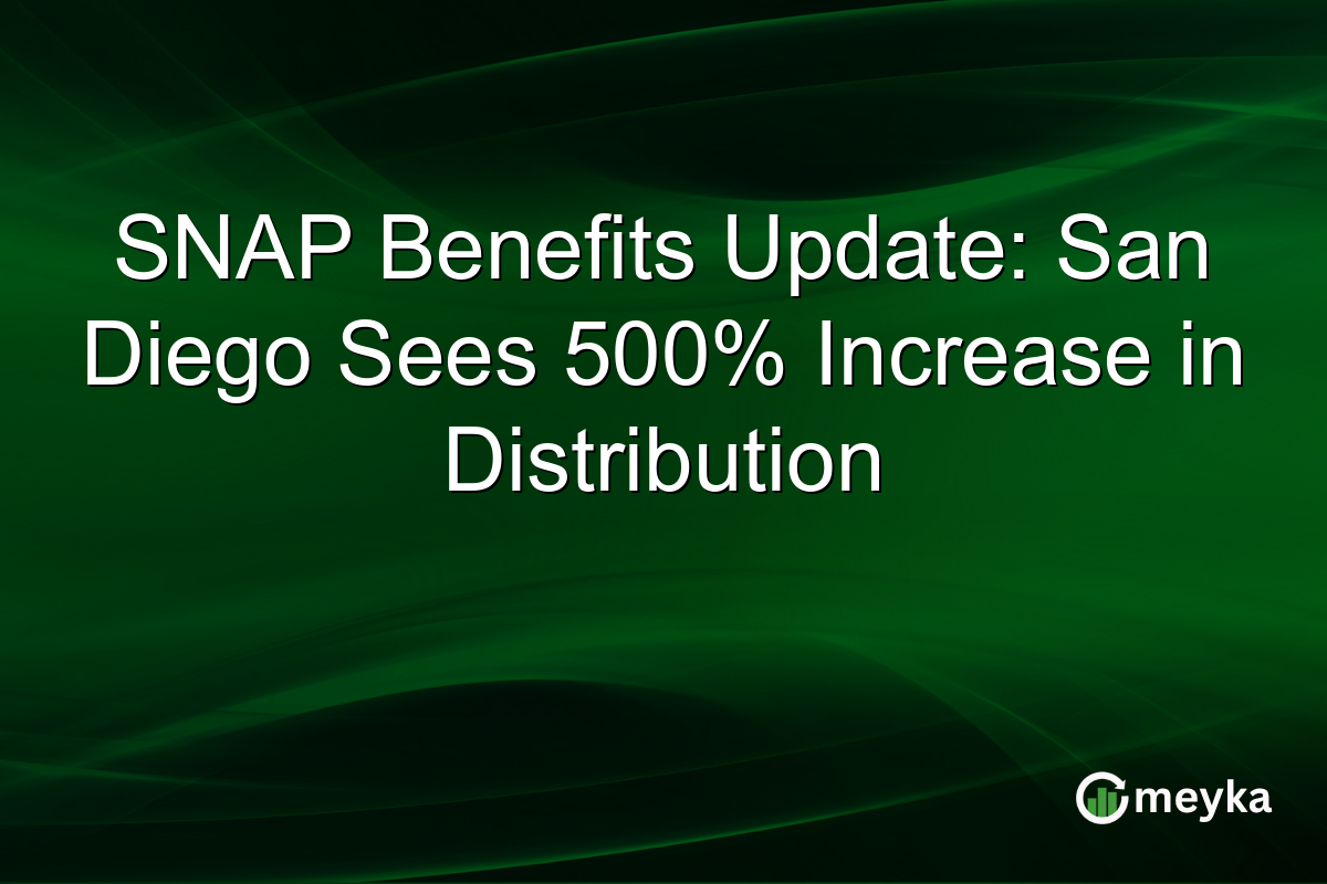 SNAP Benefits Update: San Diego Sees 500% Increase in Distribution
