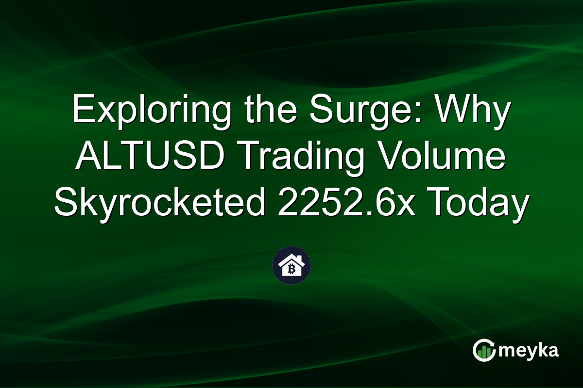 Exploring the Surge: Why ALTUSD Trading Volume Skyrocketed 2252.6x Today