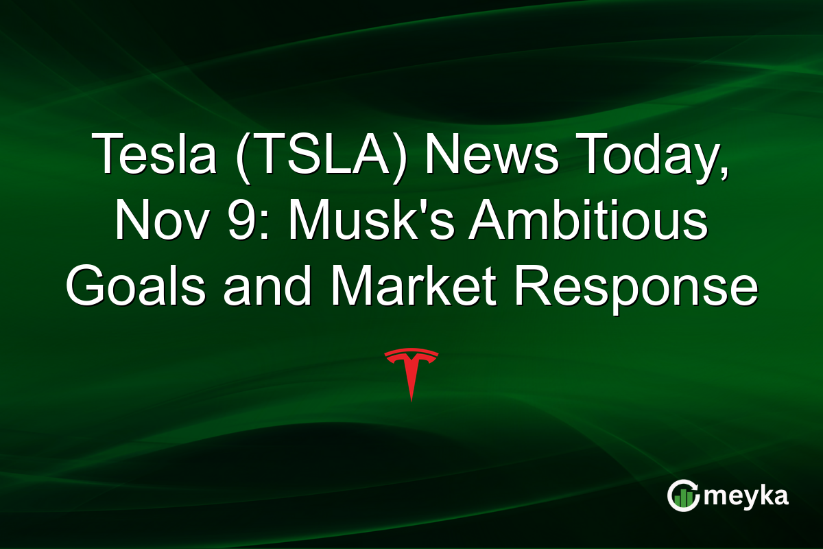 Tesla (TSLA) News Today, Nov 9: Musk's Ambitious Goals and Market Response