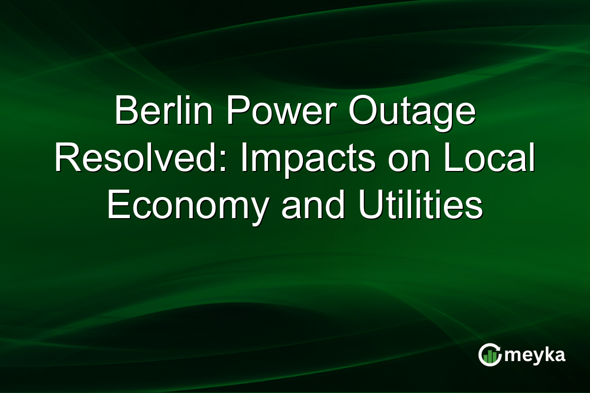 Berlin Power Outage Resolved: Impacts on Local Economy and Utilities