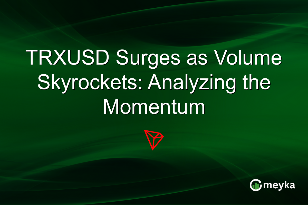 TRXUSD Surges as Volume Skyrockets: Analyzing the Momentum