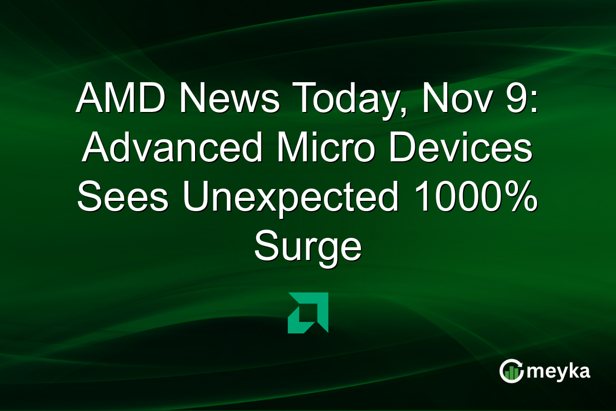 AMD News Today, Nov 9: Advanced Micro Devices Sees Unexpected 1000% Surge