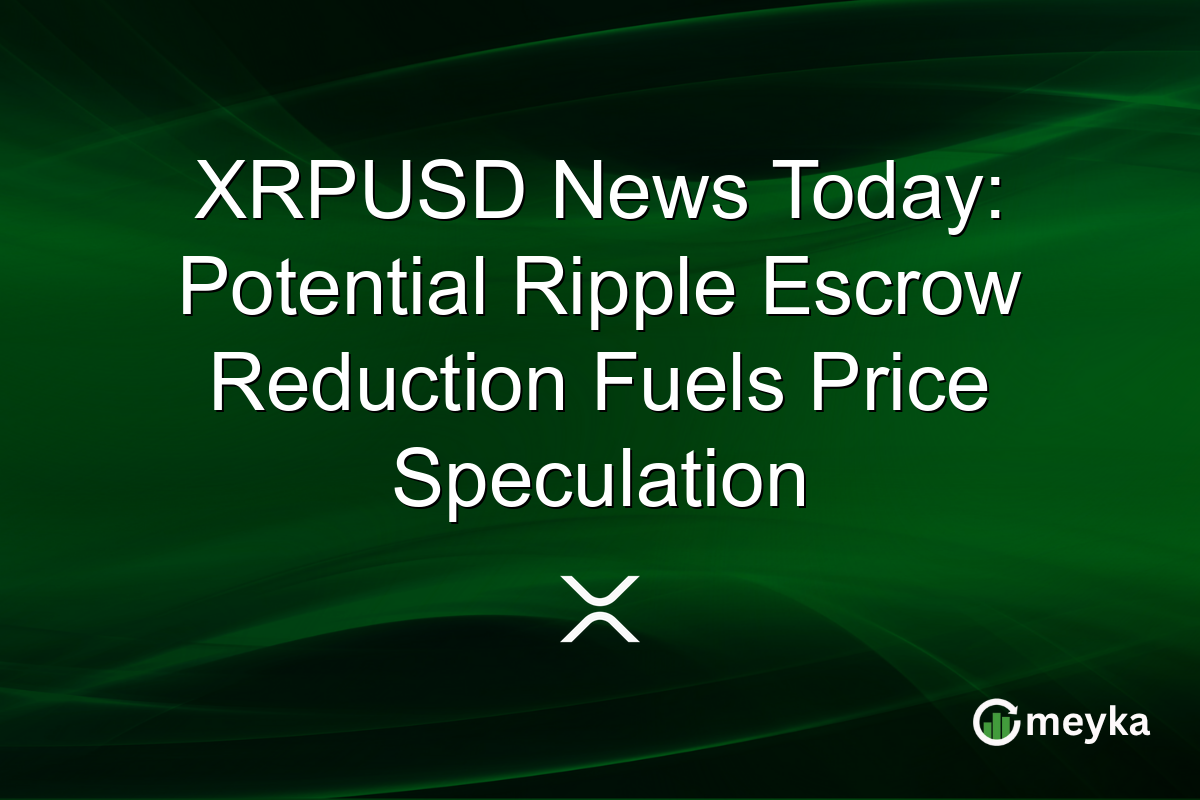 XRPUSD News Today: Potential Ripple Escrow Reduction Fuels Price Speculation